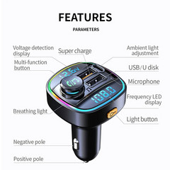 AutoTune Wireless FM Transmitter with Bluetooth 5.0